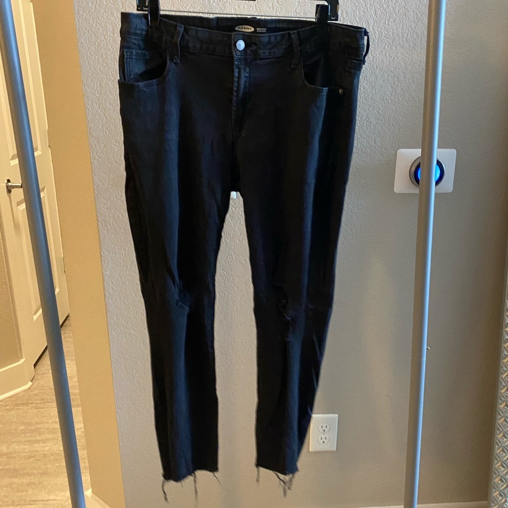 Black denim jeans